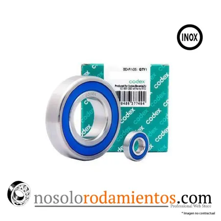 RODAMIENTO CODEX SS 6006-2RS INOX 30X55X13